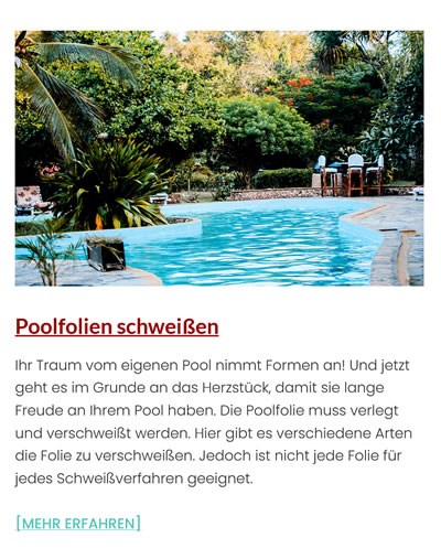Poolfolien schweissen für  Mühlhausen in  Mühlhausen