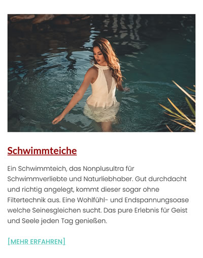 Schwimmteich Filtertechnik für  Baden-Württemberg 
